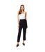 Womens/ladies double button tapered trousers black Dorothy Perkins