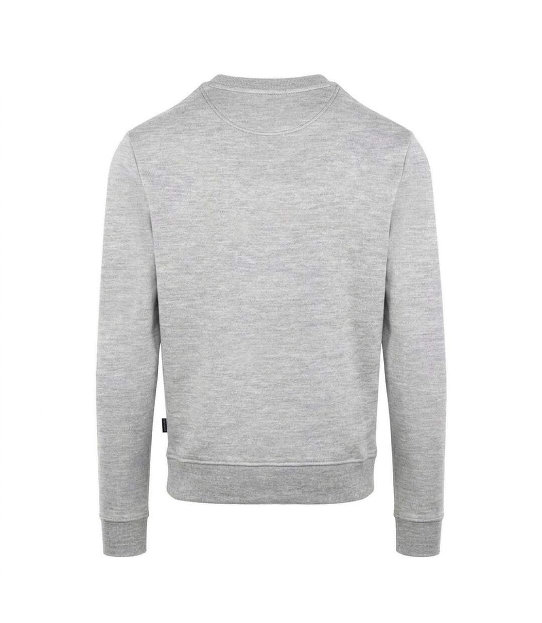 Mens Ribbed Collar Sweatshirt Grey Aquascutum-2