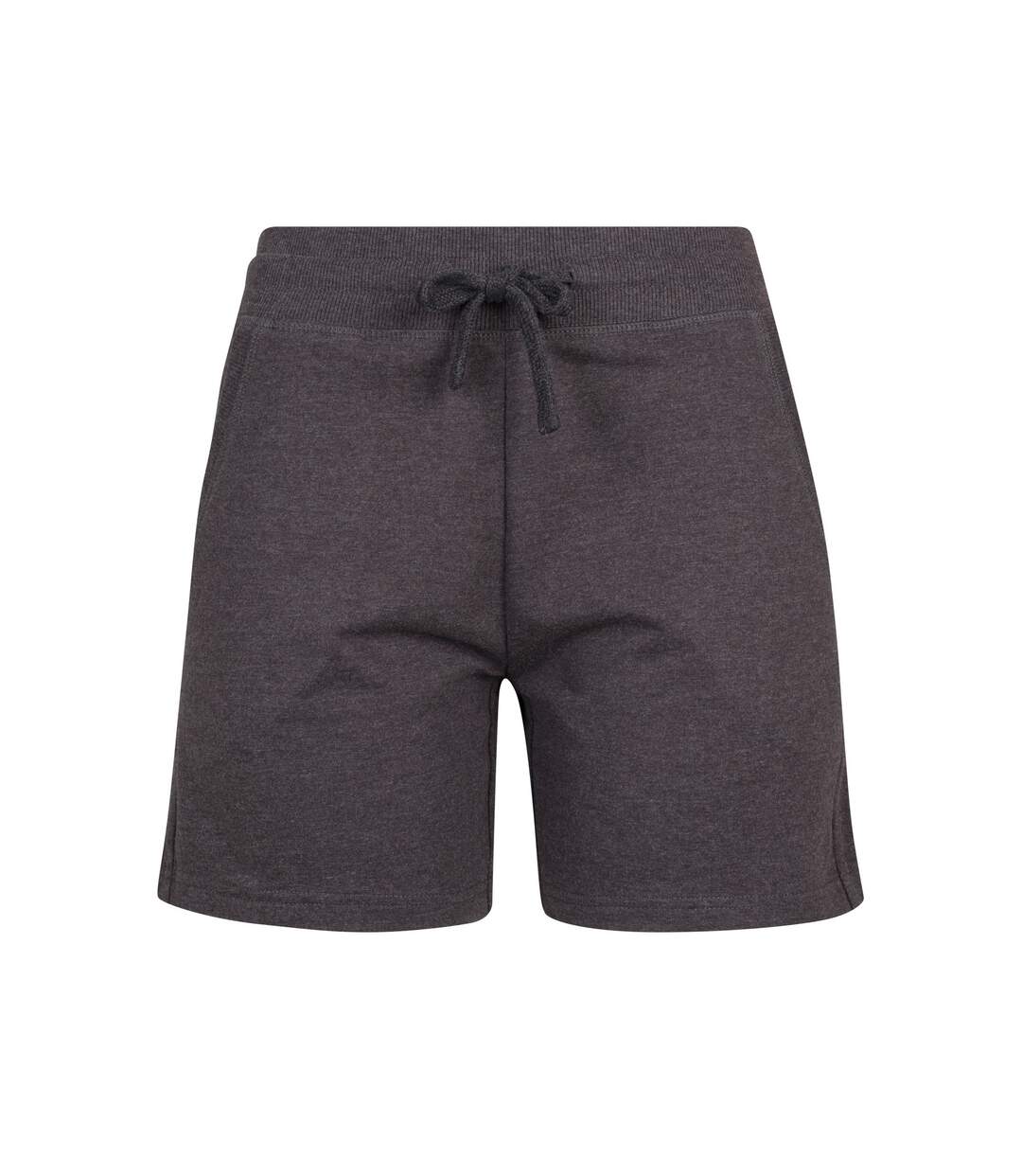 Womens/ladies Terry Heather Plain Shorts Charcoal Build Your Brand-1