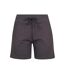 Womens/ladies Terry Heather Plain Shorts Charcoal Build Your Brand-1