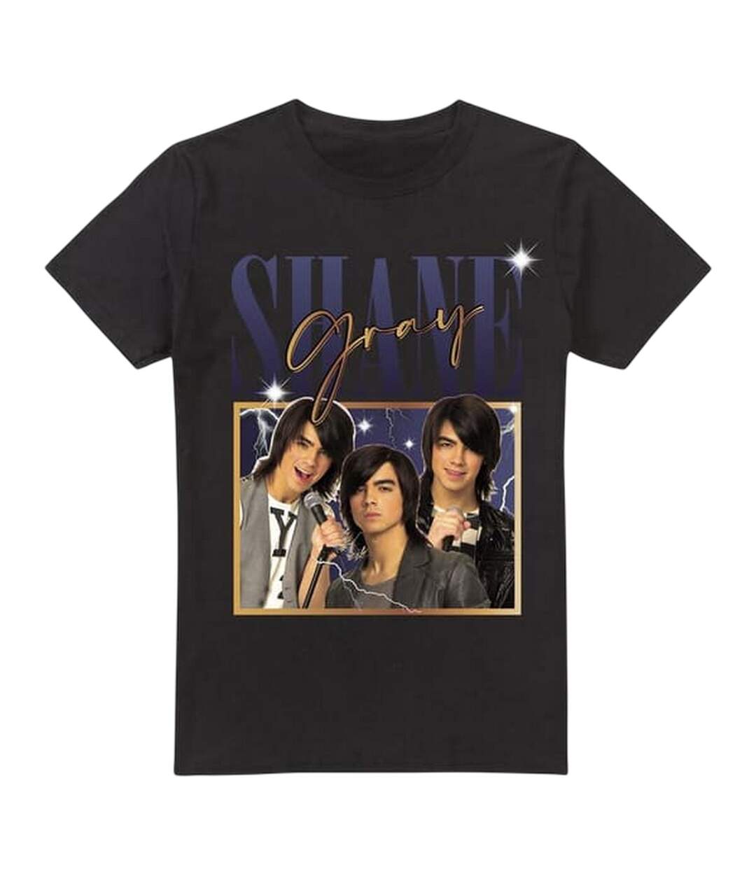 T-shirt Motif Shane Femme Noir Camp Rock-2