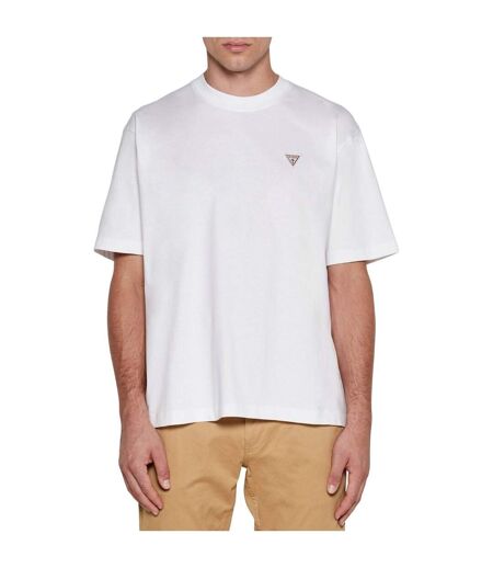 T-shirt Motif/style Logo Jeans Homme Blanc Guess