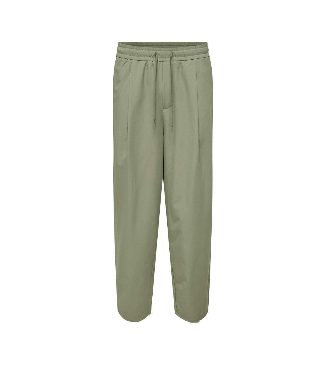 Pantalon fluide vert homme only & sons lance-1