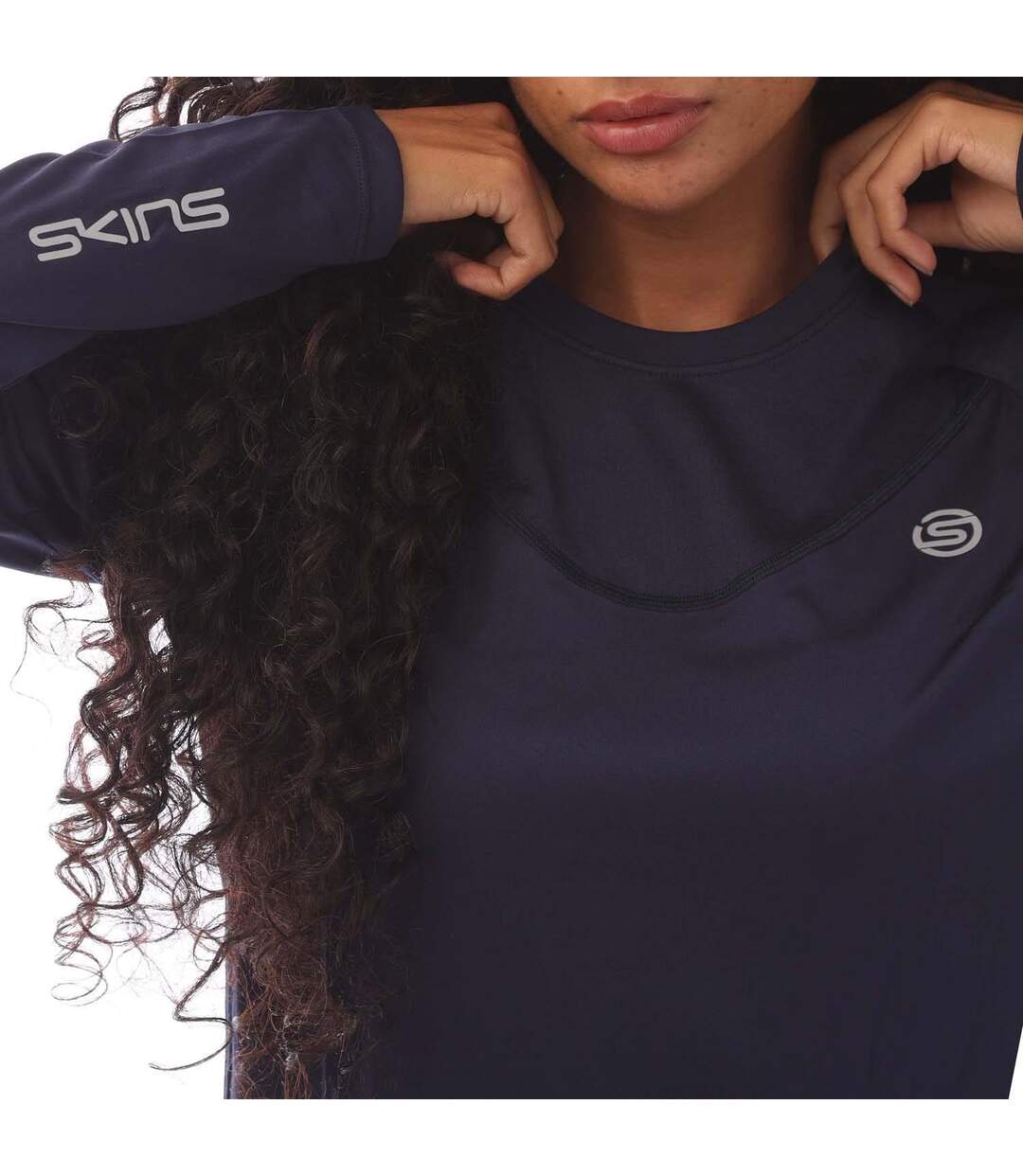 T-shirt Manches Longues Series-3 Femme Bleu Marine Skins-2