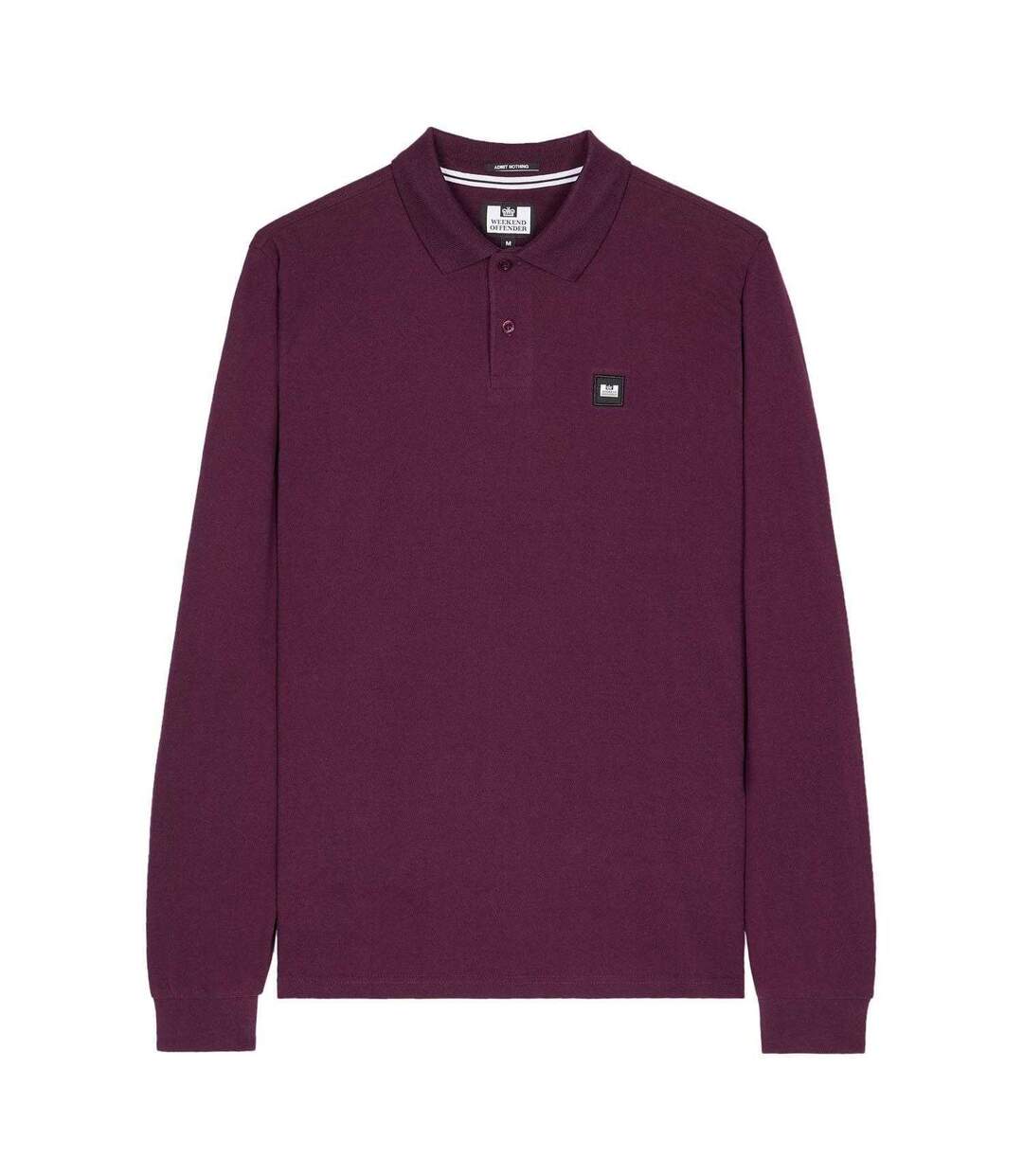 Polo Manches Longues Style Badge Dice Homme Rose Baie Weekend Offender-1