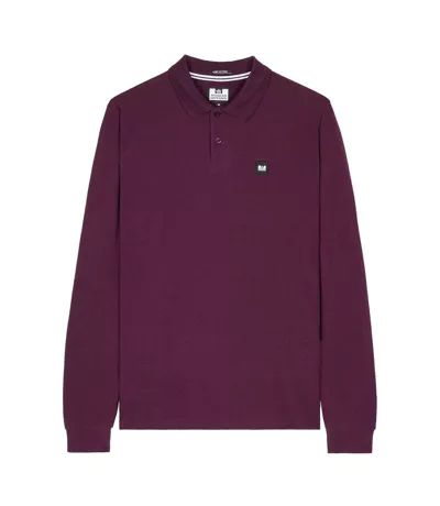 Polo Manches Longues Style Badge Dice Homme Rose Baie Weekend Offender
