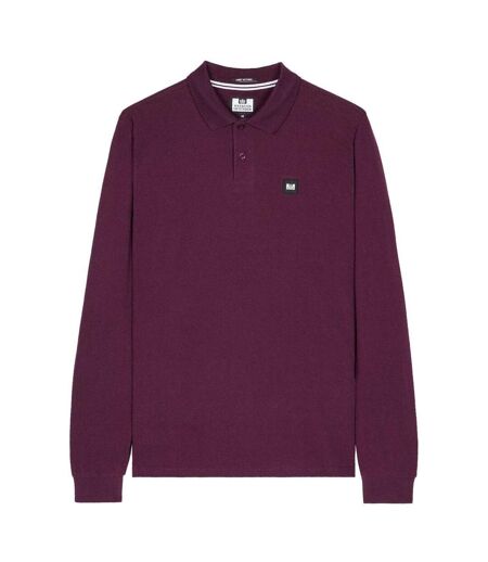 Polo Manches Longues Style Badge Dice Homme Rose Baie Weekend Offender