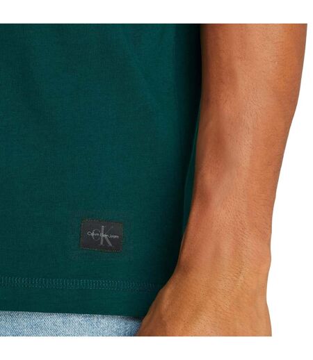Mens Woven Label Relaxed Fit T-shirt Green Calvin Klein