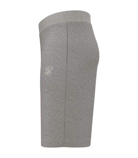 Short De Jogging Motif/style Logo Homme Gris Chiné Chiné SikSilk