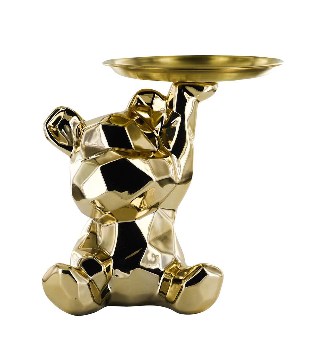Vide-Poche Statue Ourson 18cm Doré-1