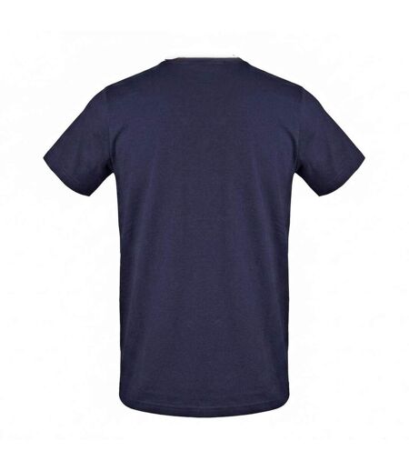 Mens Logo Cotton T-shirt Navy Aquascutum