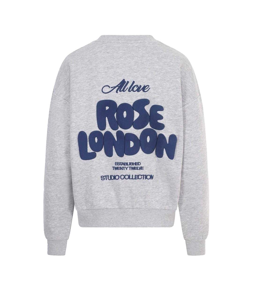 Womens/ladies All Love Sweatshirt Grey Marl Rose London-4