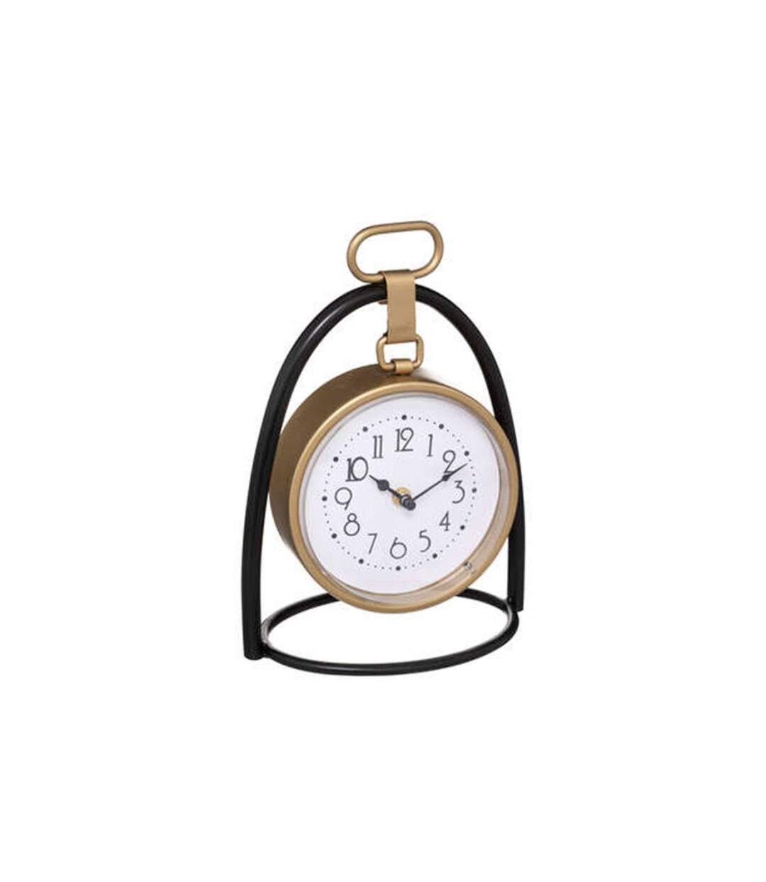 Horloge à Poser Design Lona 27cm Noir & Or-1