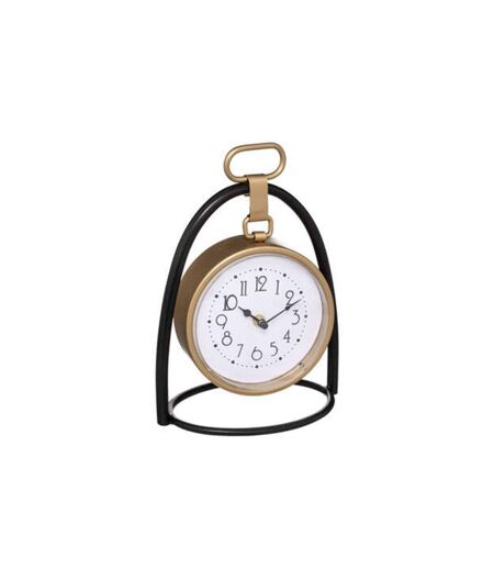 Horloge à Poser Design Lona 27cm Noir & Or