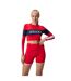 Womens/ladies Solid Bound Swim Shorts Red Speedo-1