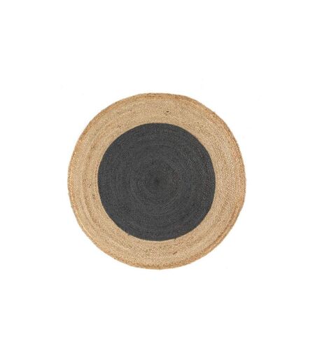 Tapis Rond en Jute Napoli 120cm Anthracite