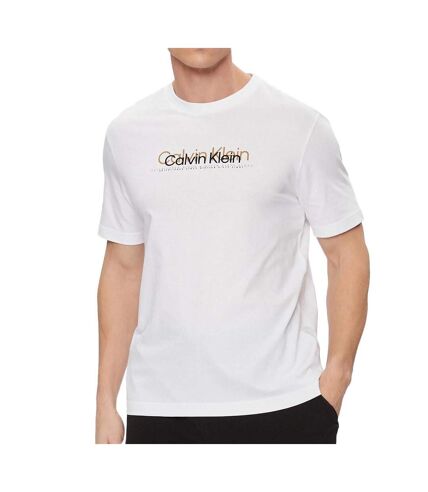 T-shirt Blanc Homme Calvin Klein Jeans Double - XL