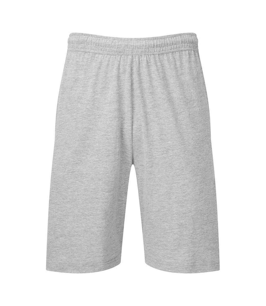 Short jersey iconic homme gris chiné Fruit of the Loom-1