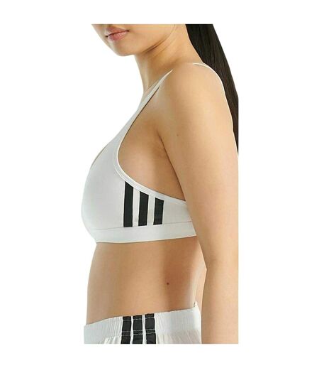 Brassière Motif/style 3 Rayures Essentials Femme Blanc Adidas