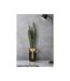 Vase Design Visage Tribal 40cm Noir & Or-5