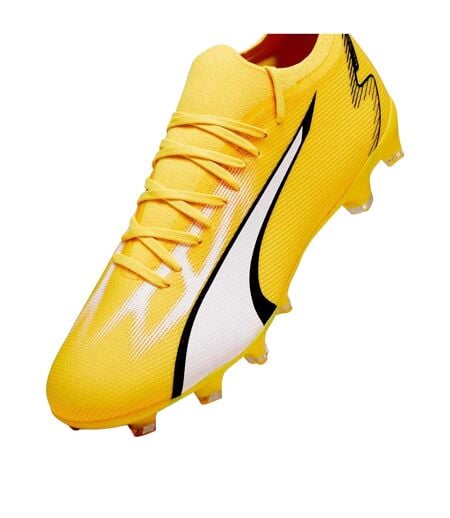 Chaussures De Foot Ultra Match Adulte Jaune Vif Noir Blanc Puma