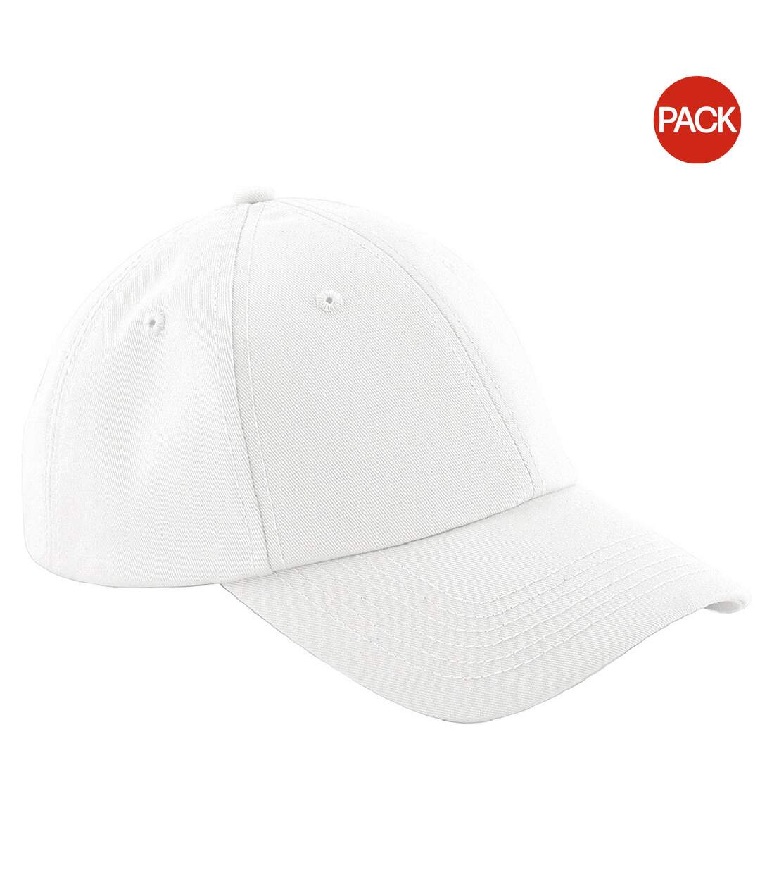 Lot de 2  casquettes adulte blanc Beechfield-1