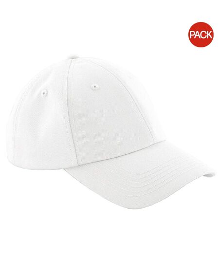 Lot de 2  casquettes adulte blanc Beechfield