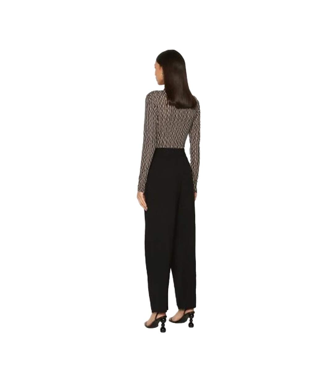 Womens/ladies Pleated Trousers Black Armani Exchange-3
