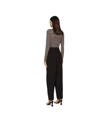Womens/ladies Pleated Trousers Black Armani Exchange