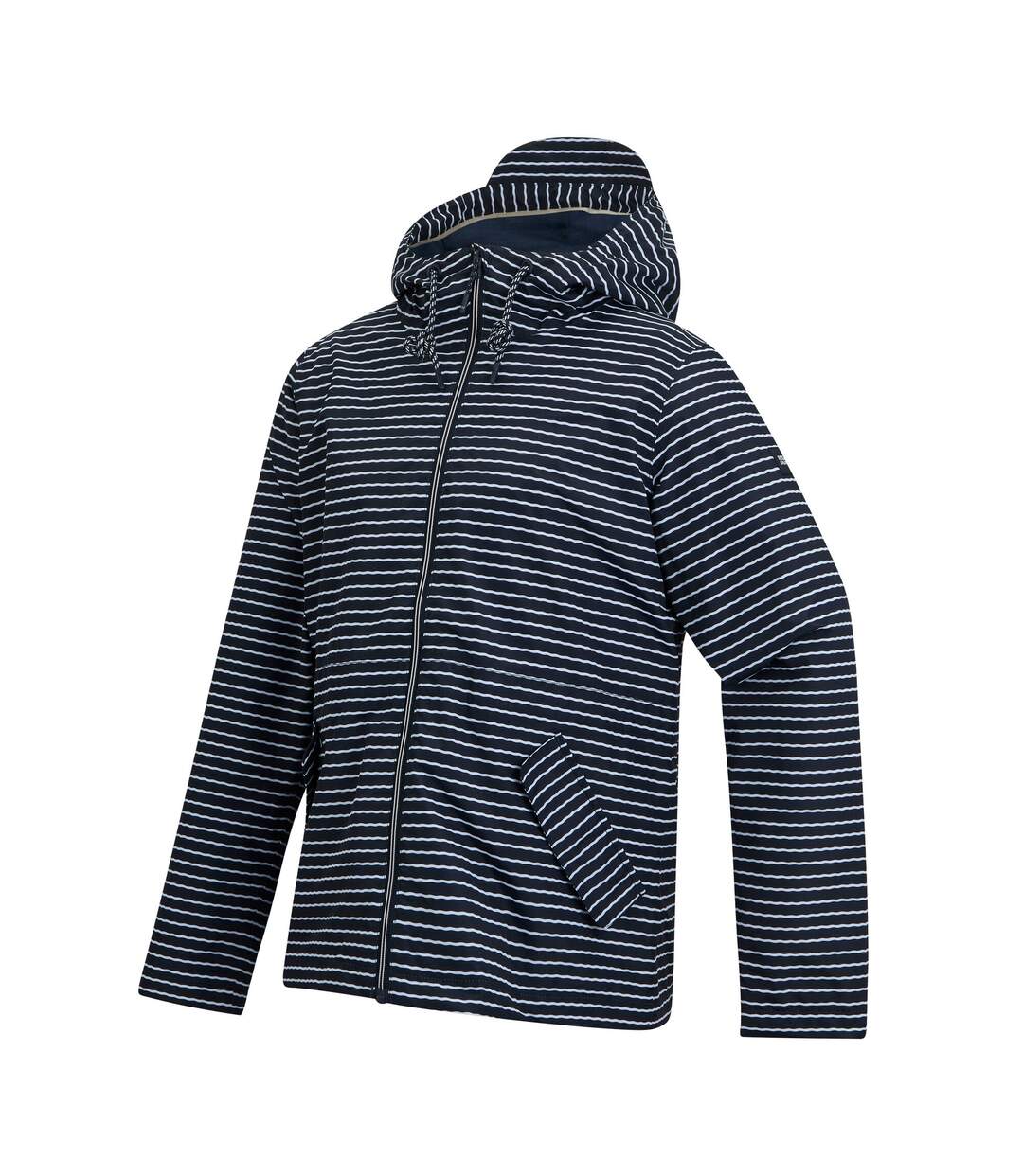Womens/ladies Bayletta Contrast Striped Waterproof Jacket Navy White Regatta-4