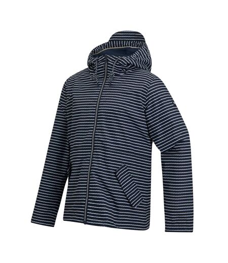 Womens/ladies Bayletta Contrast Striped Waterproof Jacket Navy White Regatta