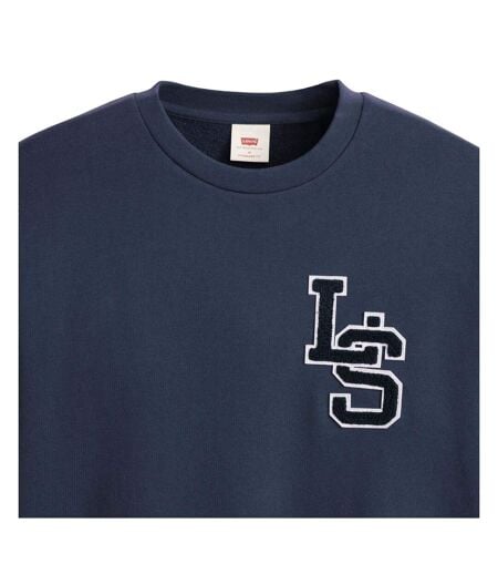 Sweat Manches Longues Style Facteur Homme Bleu Marine Levis