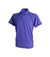 Finden & Hales Mens Piped Performance Sports Polo Shirt (Purple/Navy)