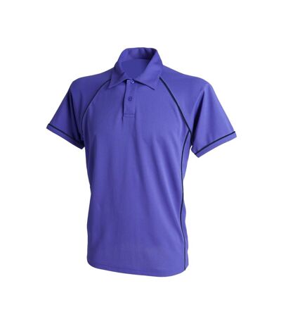 Finden & Hales - Polo sport à manches courtes - Homme (Violet/Bleu marine) - UTRW427