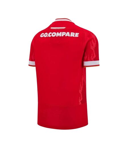 Unisex Adult 24/25 Macron Rugby Home Jersey Red Wales RU