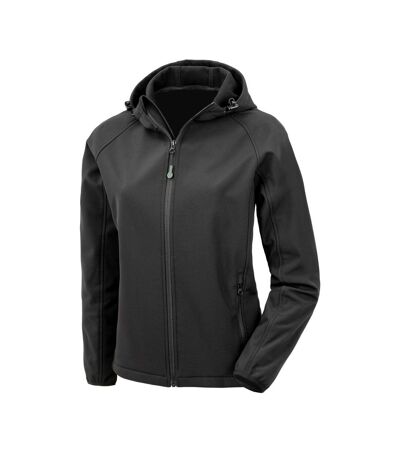 Result Genuine Recycled Womens/Ladies Recycled Printable Soft Shell Jacket (Black)