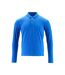 Mens Crossover Long-sleeved Polo Shirt Azure Blue Mascot-1