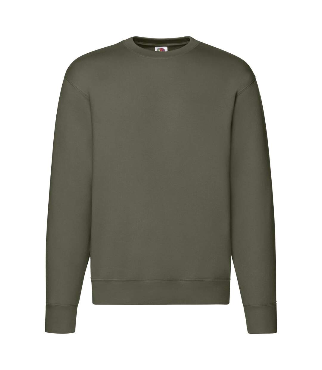 Mens Premium Set-in Sweatshirt Classic Olive Fruit Of The Loom-1