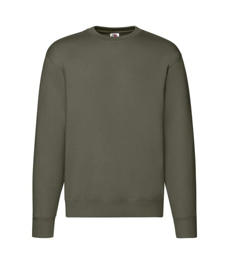 Mens Premium Set-in Sweatshirt Classic Olive Fruit Of The Loom