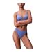 Womens/ladies Seamless Fitted Thong Blue Calvin Klein-4