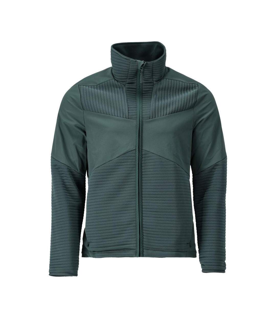 Mens Customised Fleece Jacket Forest Green Mascot-1