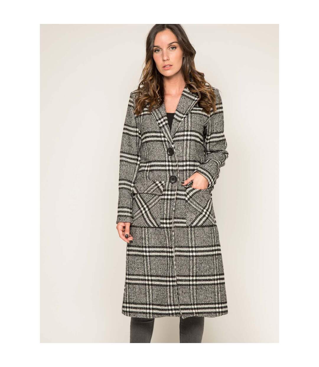 Manteau pardessus jacquard UTAWA - Dona X Lisa-1