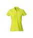 Womens/ladies Plain Polo Shirt Visibility Green Clique-1