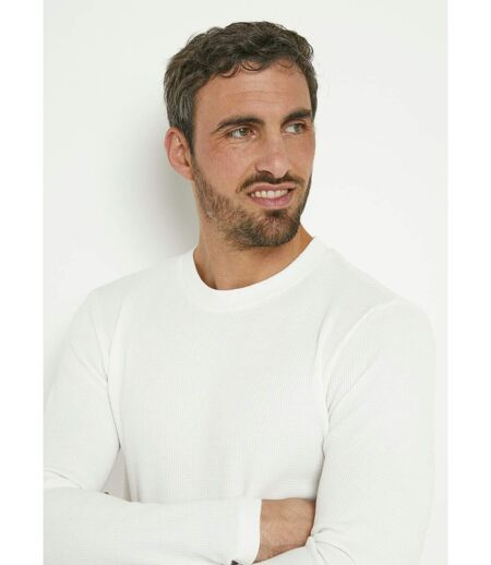 T-shirt col rond maille texturée épaisse