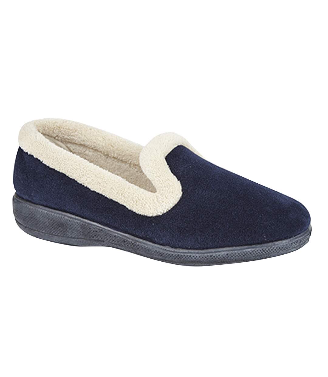 Sophia Chaussons À Mémoire De Forme Femme Bleu Marine Sleepers-1