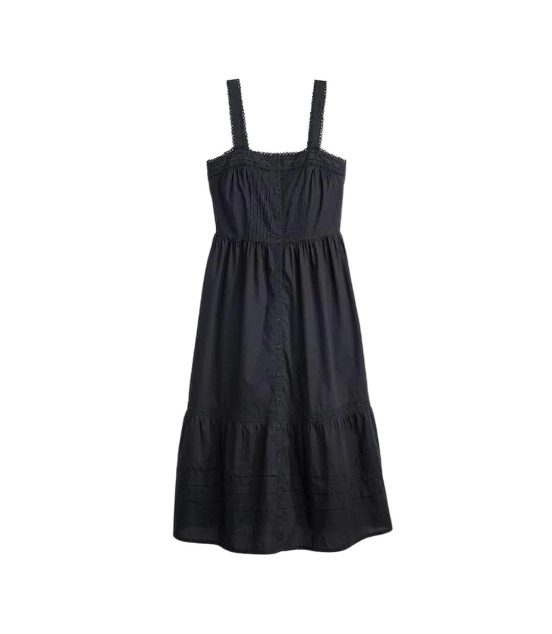 Robe Mi-longue Sans Manches Femme Noir Levis-2