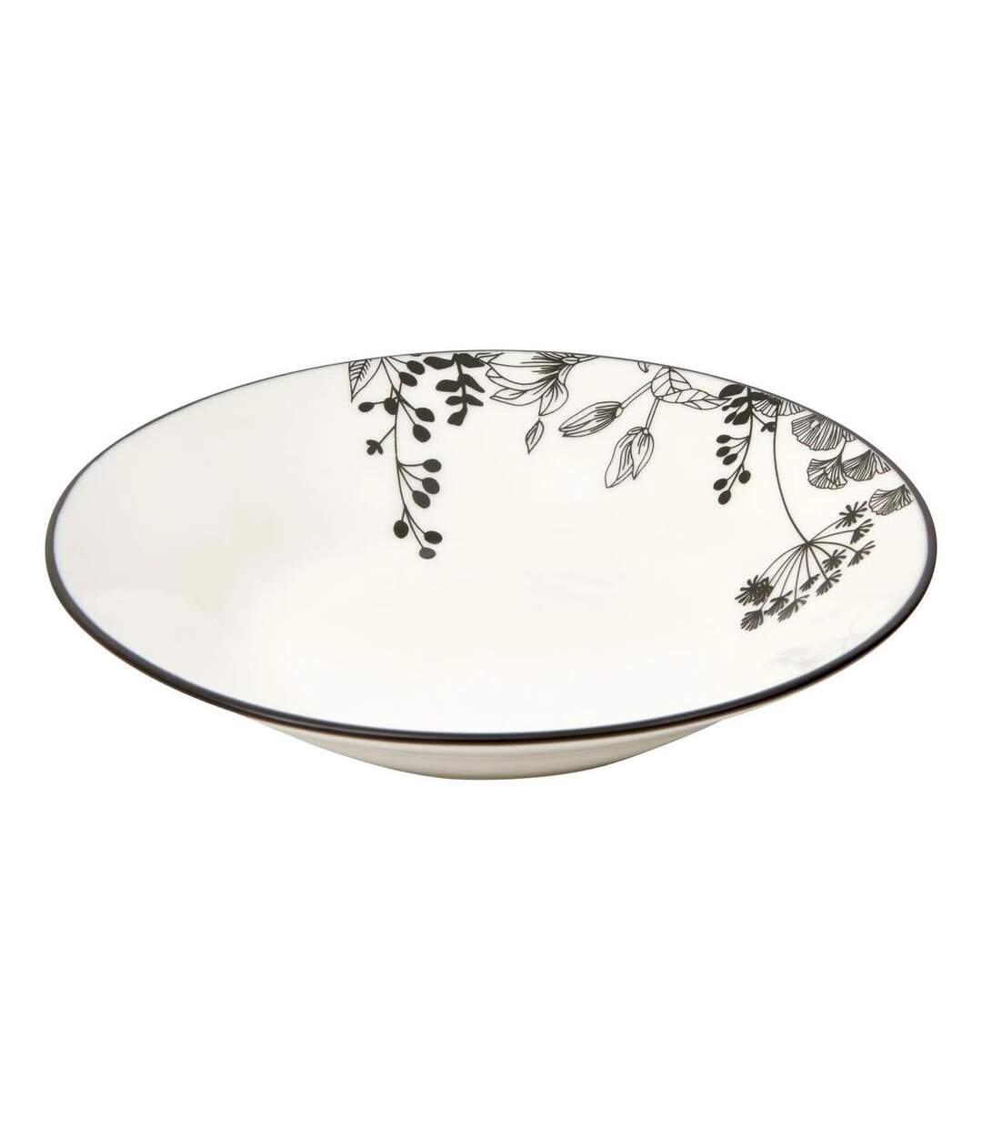 Lot de 6 Assiettes Creuses White Floral 20cm Blanc-2