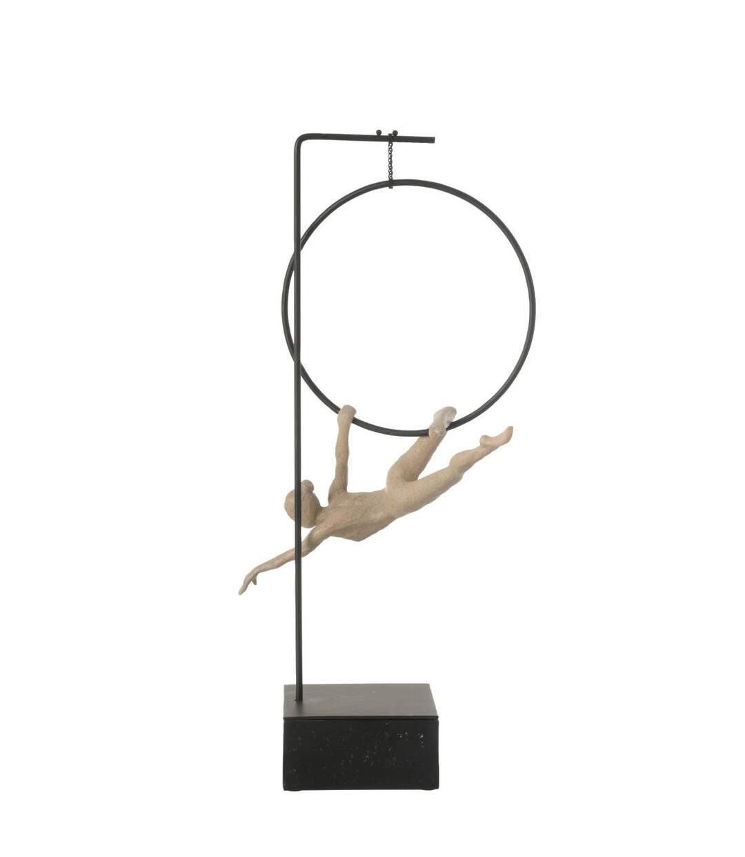 Gymnaste Cerceau sur Socle Gamma 55cm Beige & Noir-4