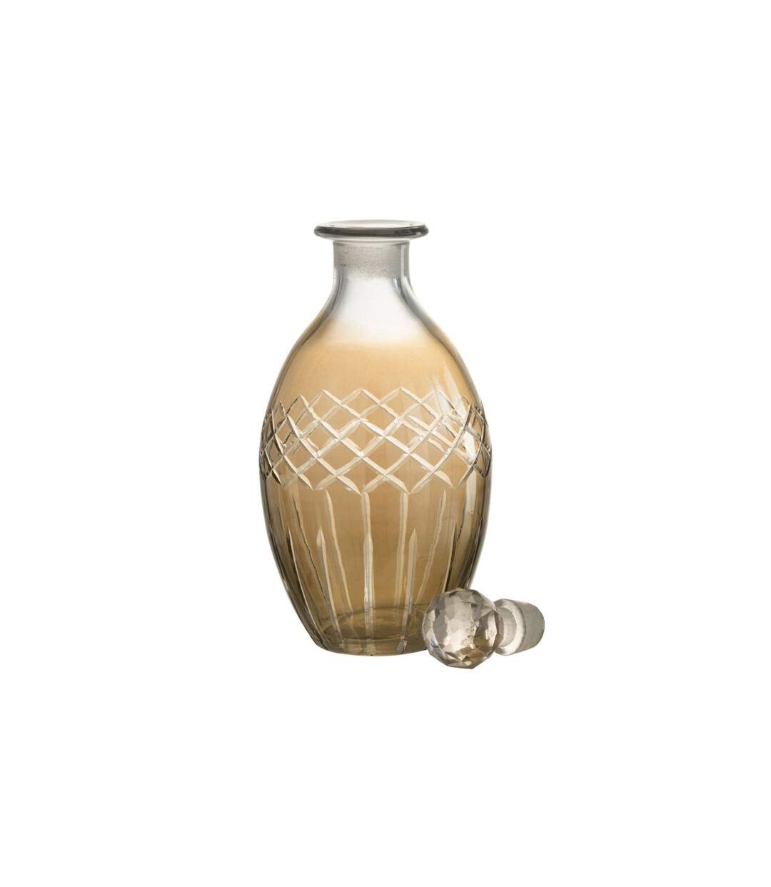 Carafe Ovale Carreaux Anastasia 25cm Greige-2