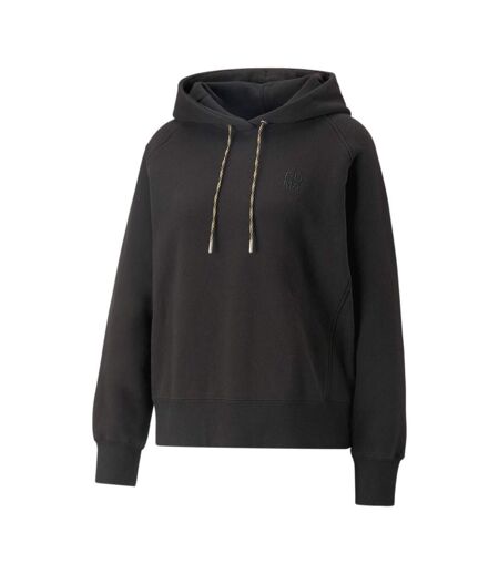 Sweat à capuche noir femme puma infuse - s